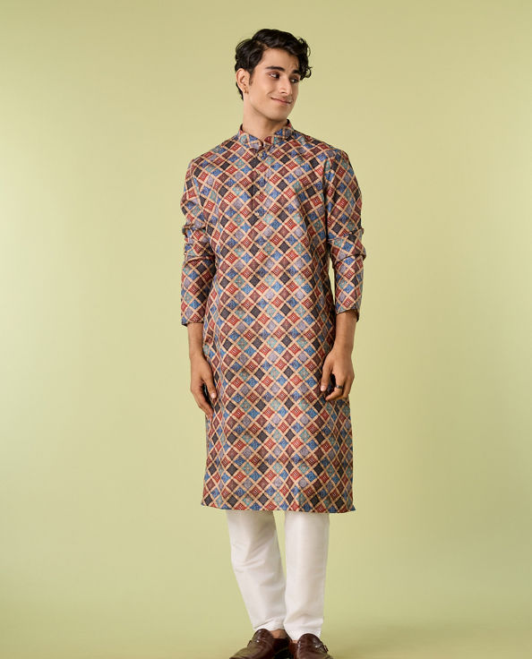 Diwas Men Fawn Delight Kurta Pajama