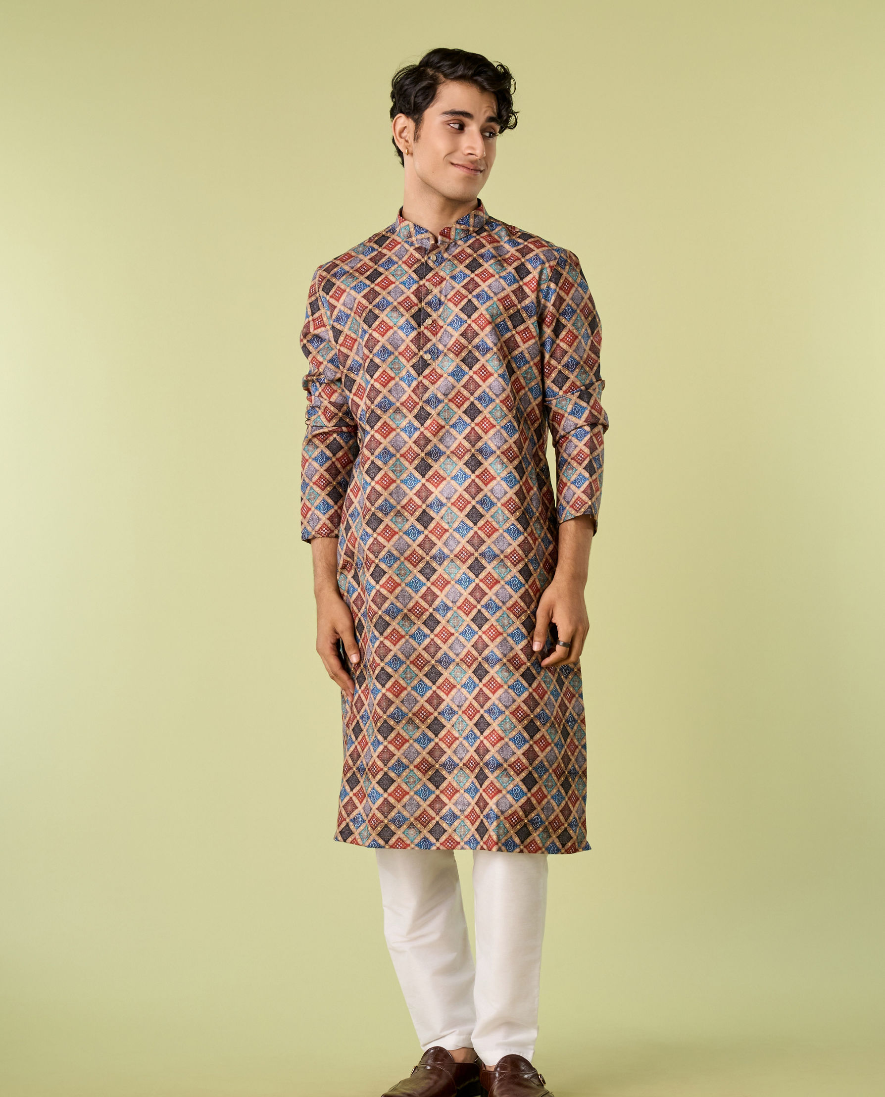 Diwas Men Fawn Delight Kurta Pajama