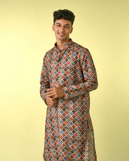 Diwas Men Fawn Delight Kurta Pajama