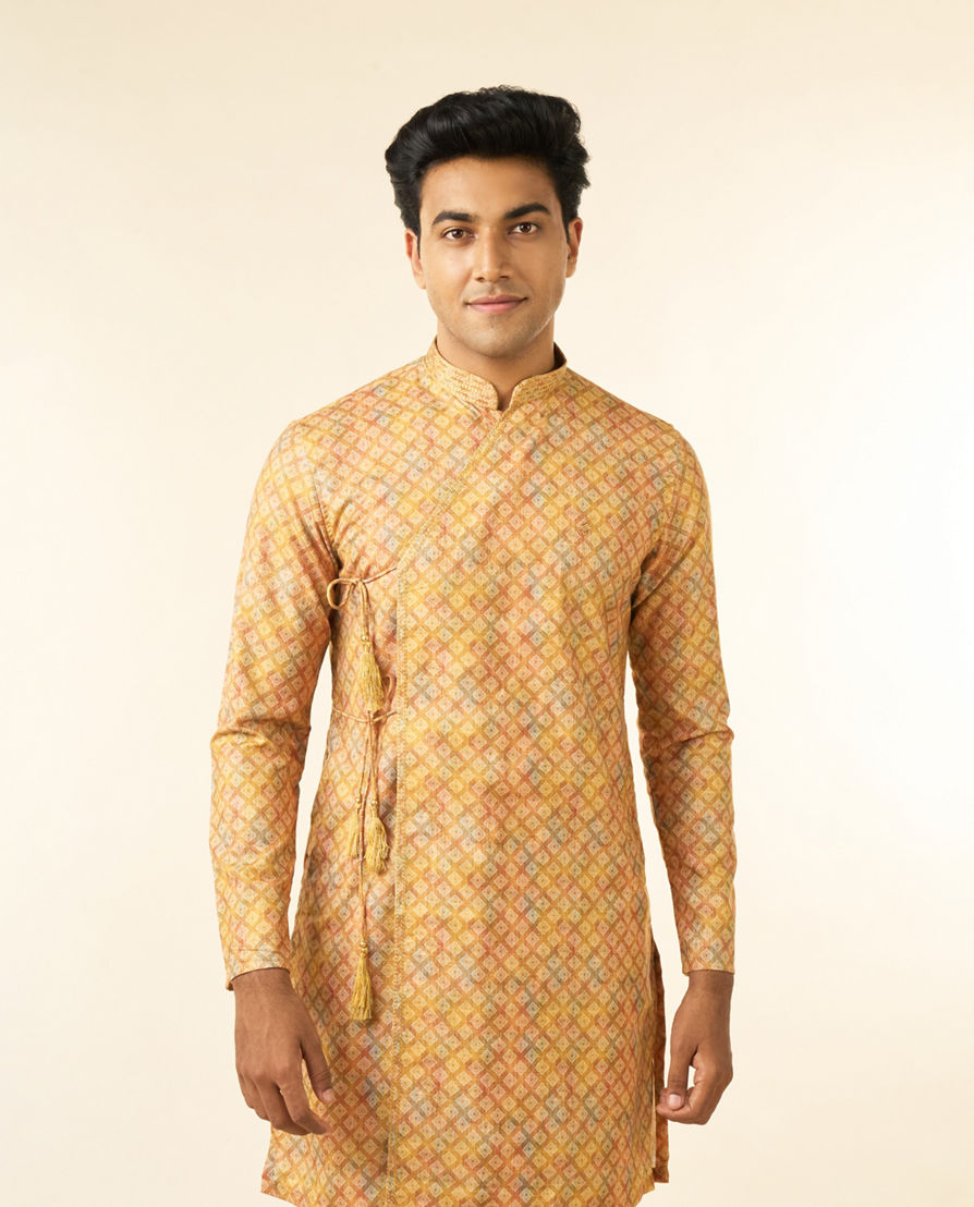 Diwas Men Mustard Elegance Kurta Pajama
