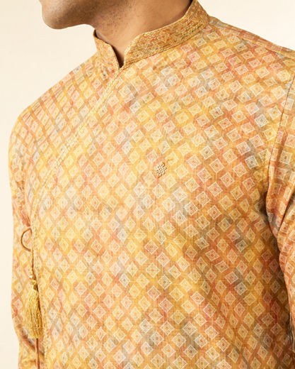 Diwas Men Mustard Elegance Kurta Pajama