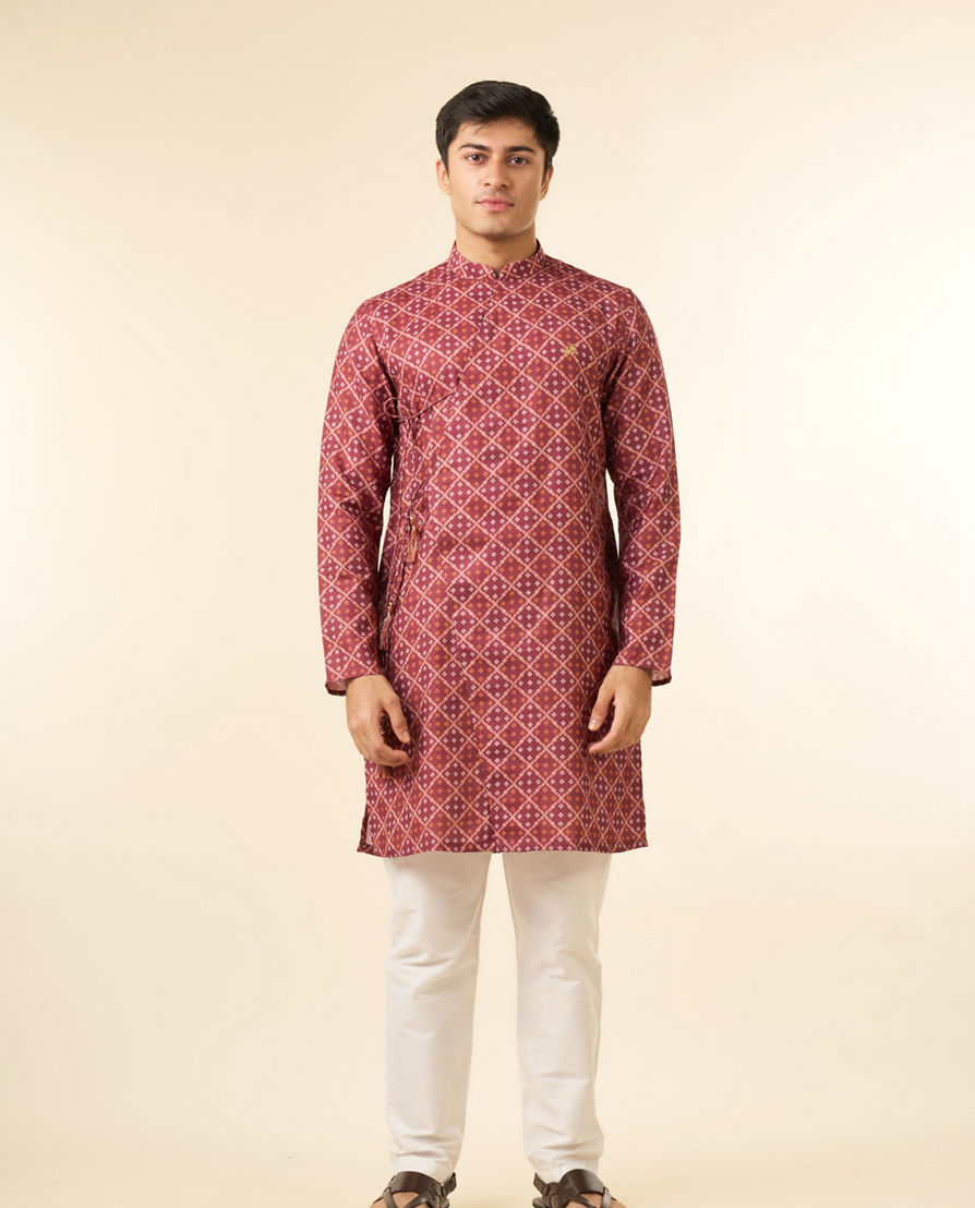 Diwas Men Rust Festive Radiance Kurta Pajama