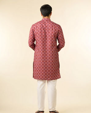Diwas Men Rust Festive Radiance Kurta Pajama