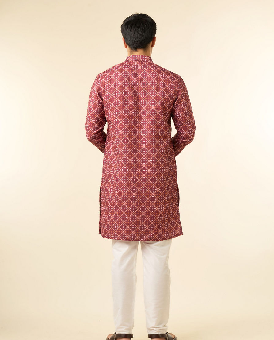 Diwas Men Rust Festive Radiance Kurta Pajama