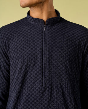 Diwas Men Dark Blue Radiance Kurta Pajama