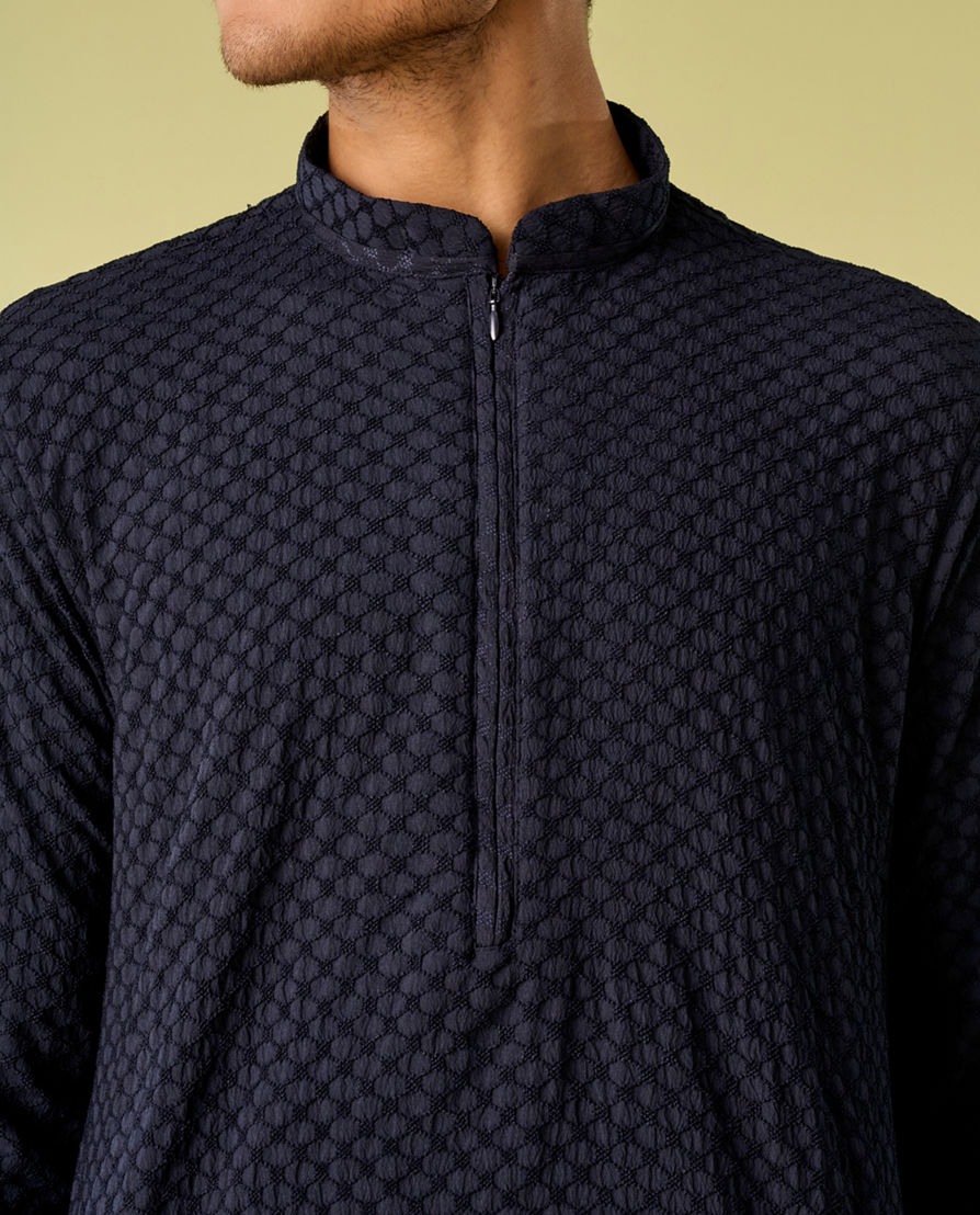Diwas Men Dark Blue Radiance Kurta Pajama