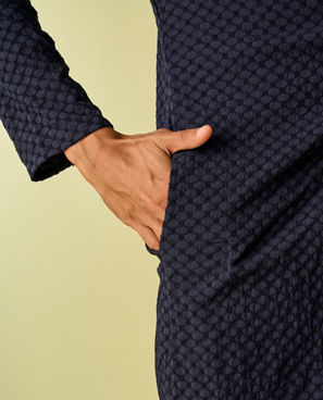 Diwas Men Dark Blue Radiance Kurta Pajama