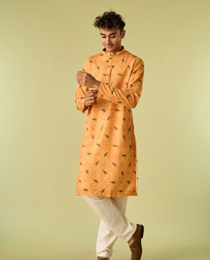 Diwas Men Mustard Mystique Kurta Pajama