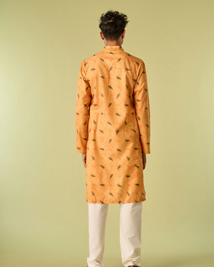 Diwas Men Mustard Mystique Kurta Pajama