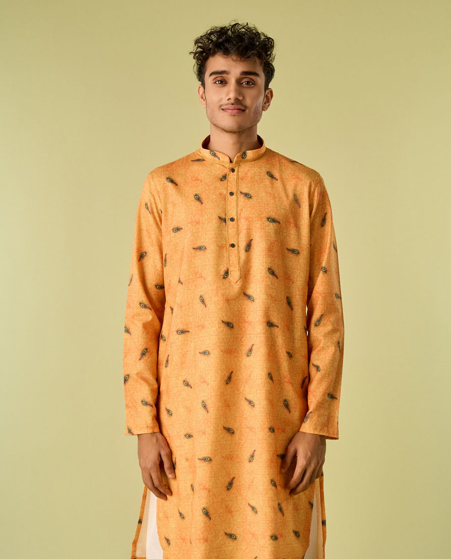 Diwas Men Mustard Mystique Kurta Pajama