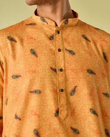 Diwas Men Mustard Mystique Kurta Pajama