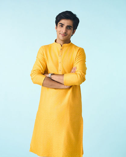 Diwas Men Radiance Yellow Kurta Pajama