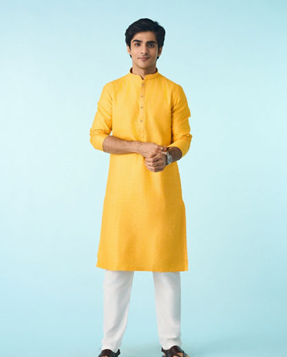 Diwas Men Radiance Yellow Kurta Pajama