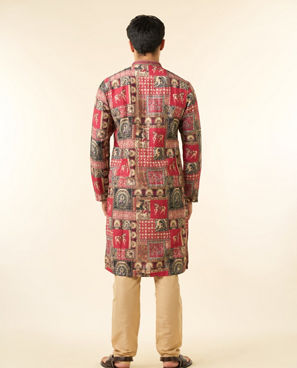 Diwas Men Regal Red Enchantment Kurta Pajama