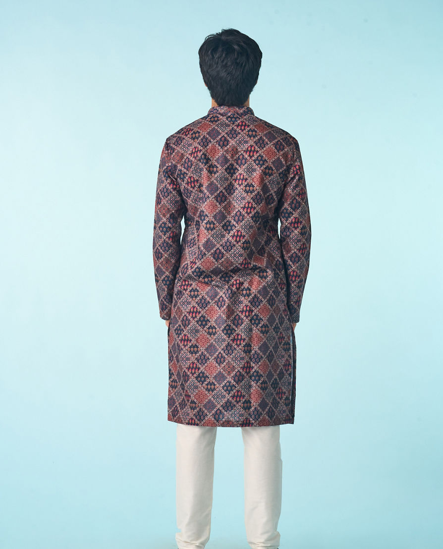 Diwas Men Regal Dark Blue Kurta Pajama