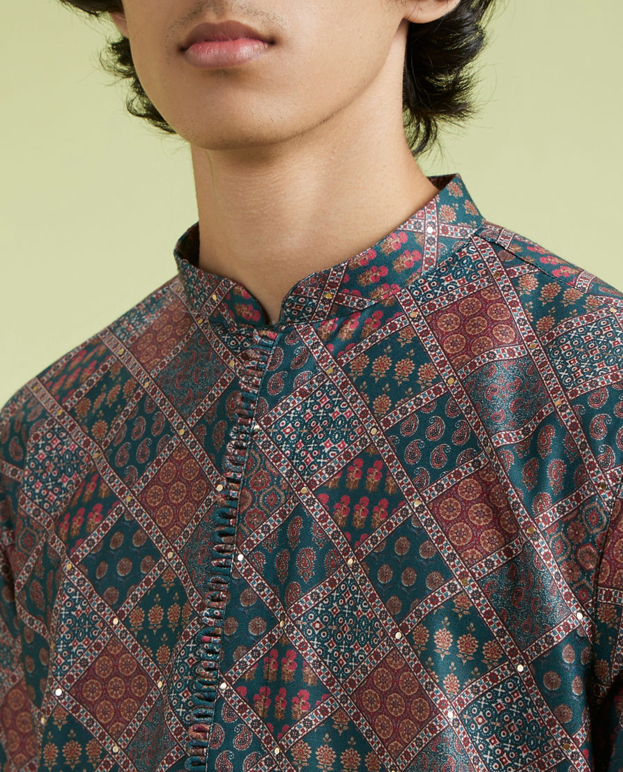 Diwas Men Emerald Enchantment Kurta Pajama