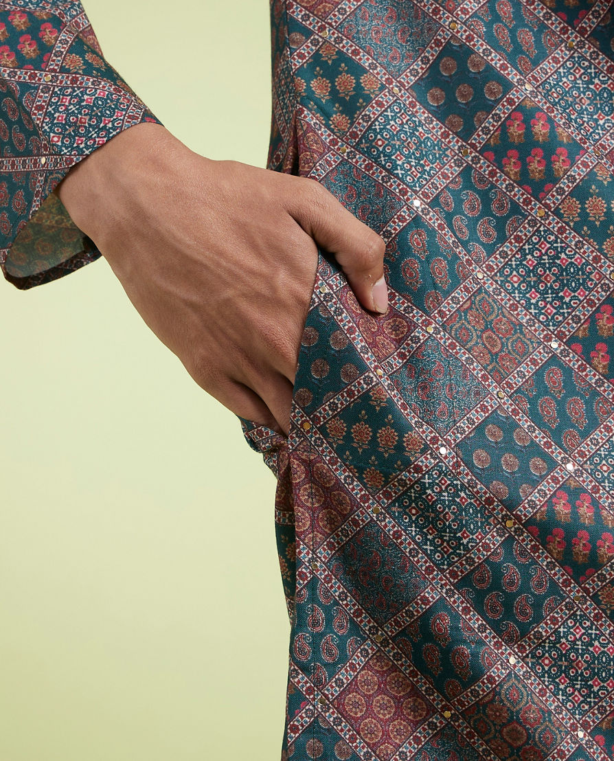 Diwas Men Emerald Enchantment Kurta Pajama