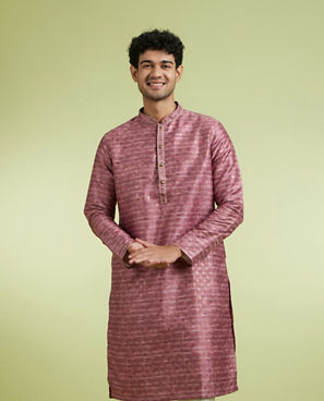 Diwas Men Dusty Pink Elegance Kurta Pajama