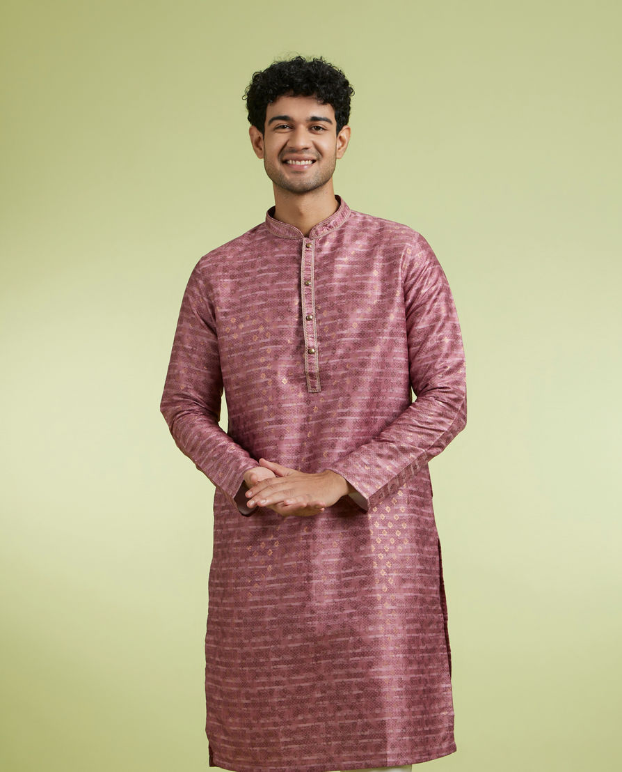 Diwas Men Dusty Pink Elegance Kurta Pajama