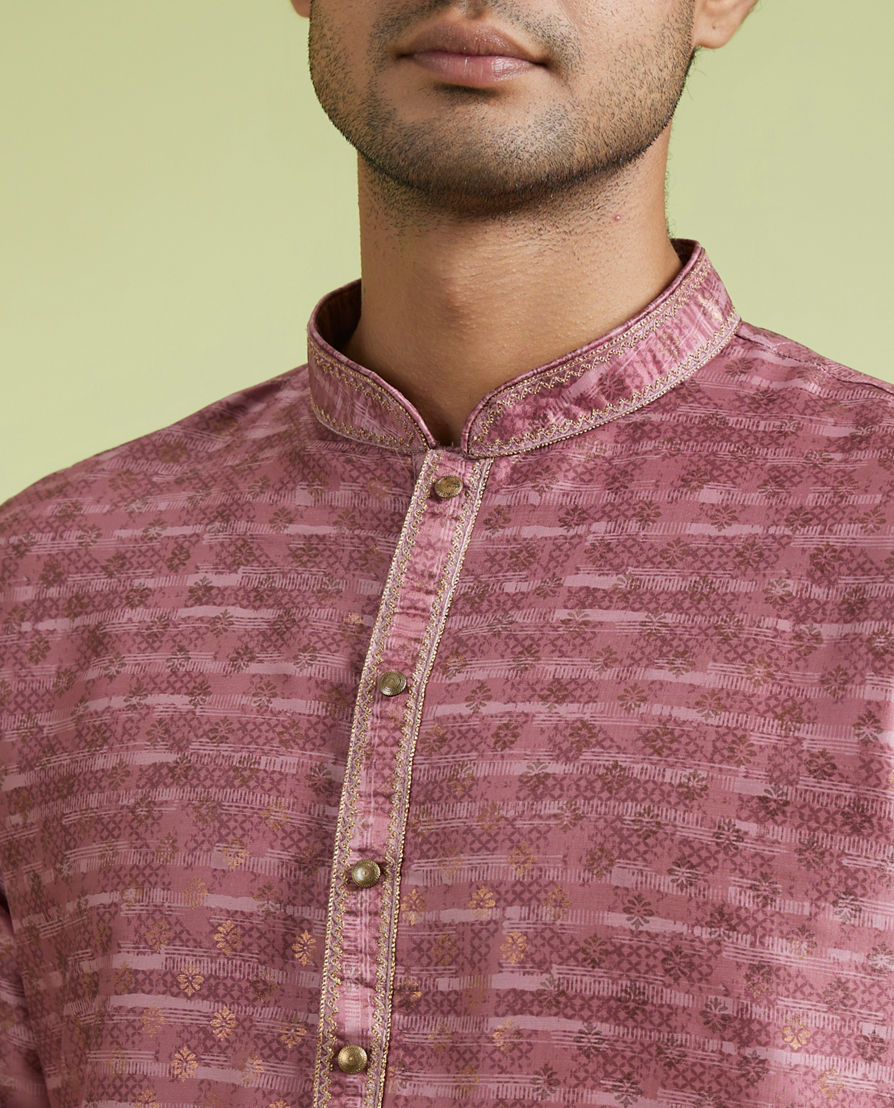 Diwas Men Dusty Pink Elegance Kurta Pajama