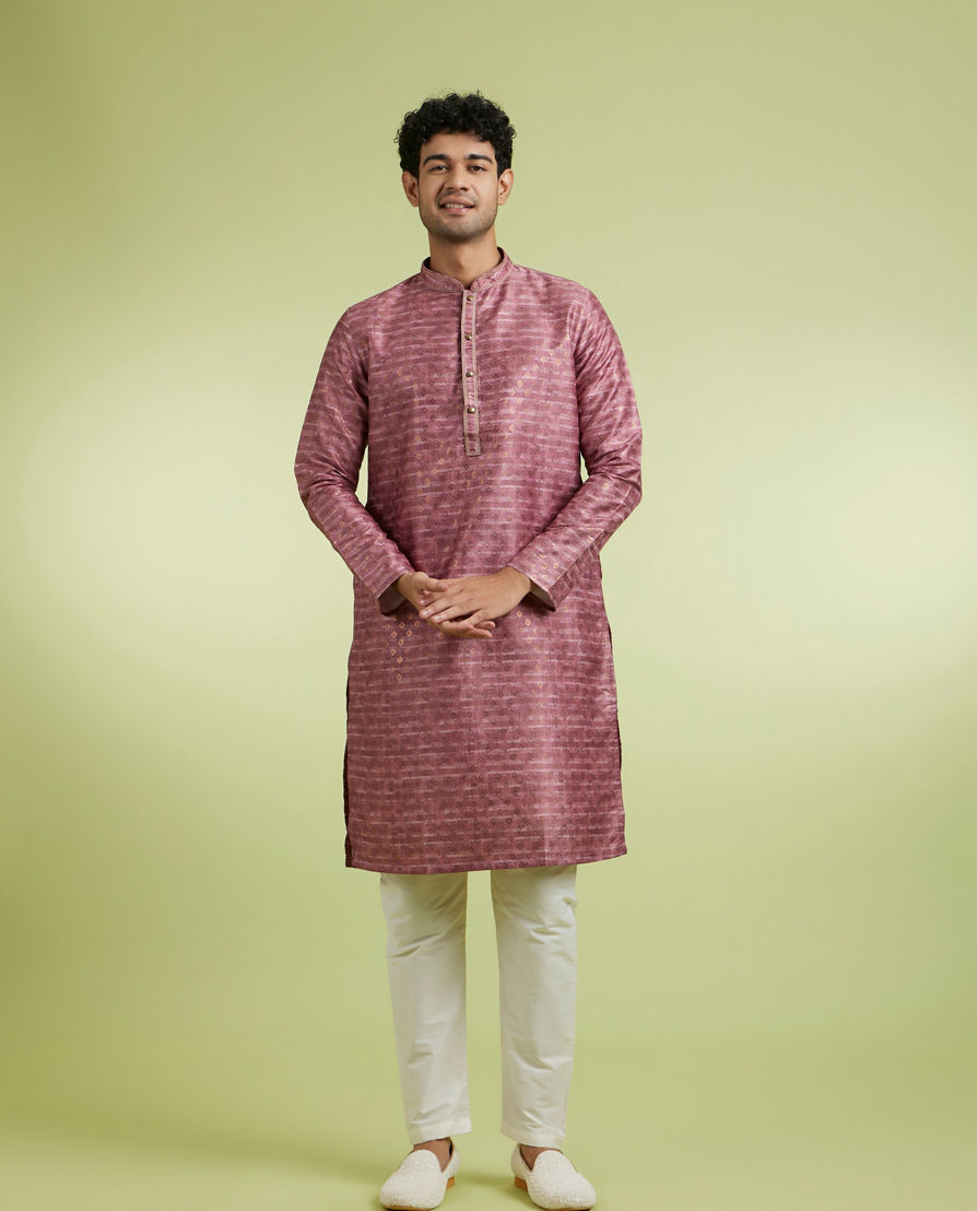 Diwas Men Dusty Pink Elegance Kurta Pajama