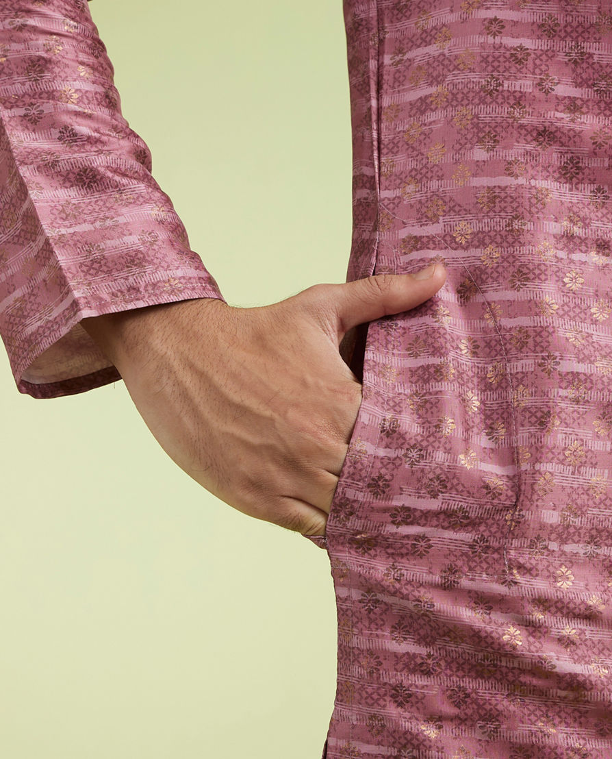 Diwas Men Dusty Pink Elegance Kurta Pajama