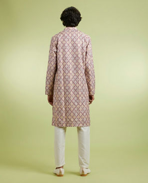 Diwas Men Beige Rust Stellar Kurta Pajama