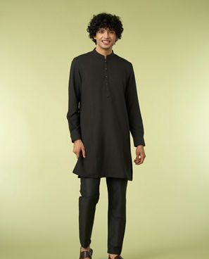 Diwas Men Black Opulence Kurta Pajama
