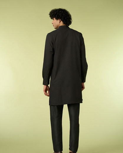 Diwas Men Black Opulence Kurta Pajama