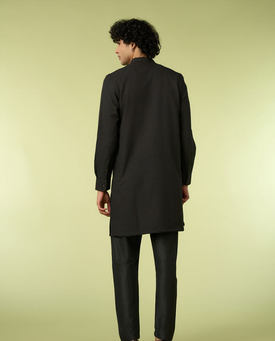 Diwas Men Black Opulence Kurta Pajama