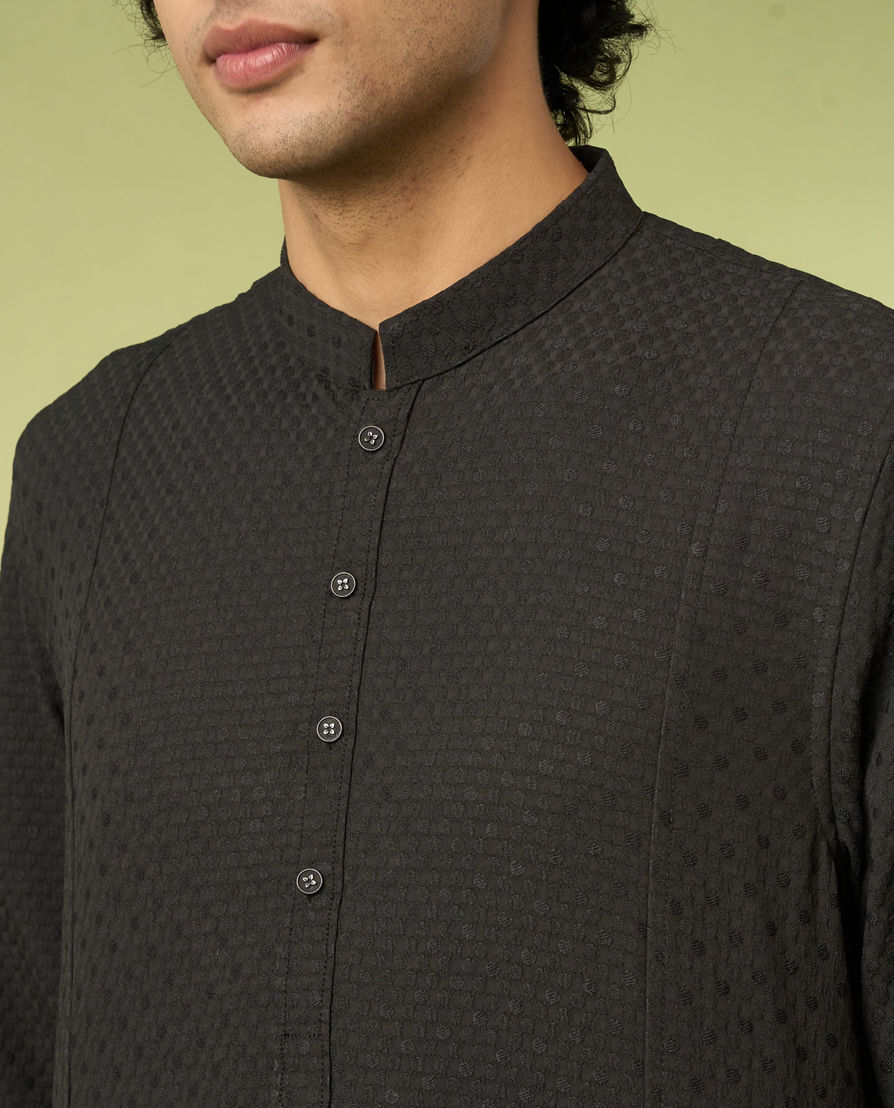 Diwas Men Black Opulence Kurta Pajama