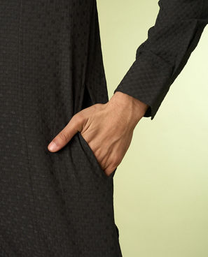 Diwas Men Black Opulence Kurta Pajama
