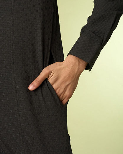 Diwas Men Black Opulence Kurta Pajama