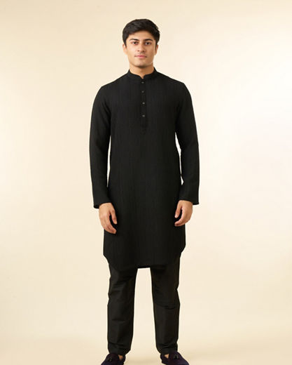Diwas Men Black Opulence Kurta Pajama