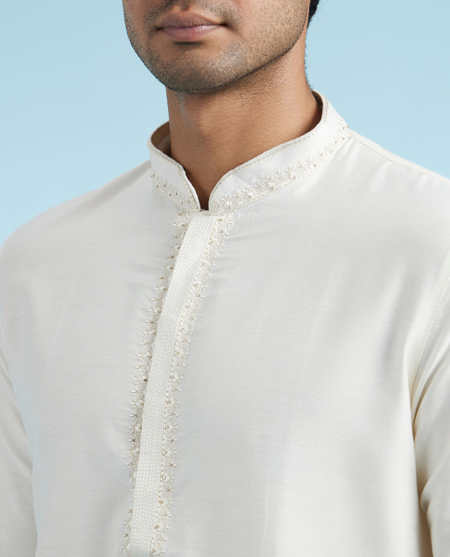 Diwas Men Elegant Cream Kurta Pajama