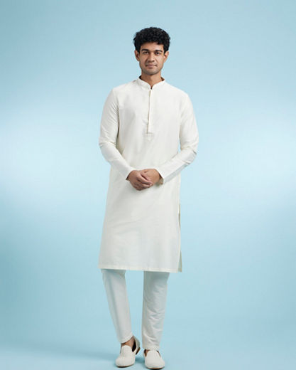 Diwas Men Elegant Cream Kurta Pajama