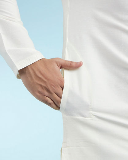 Diwas Men Elegant Cream Kurta Pajama