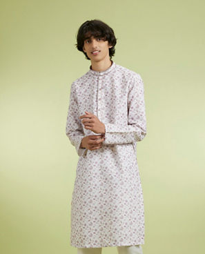 Diwas Men Cream Charm Kurta Pajama Set