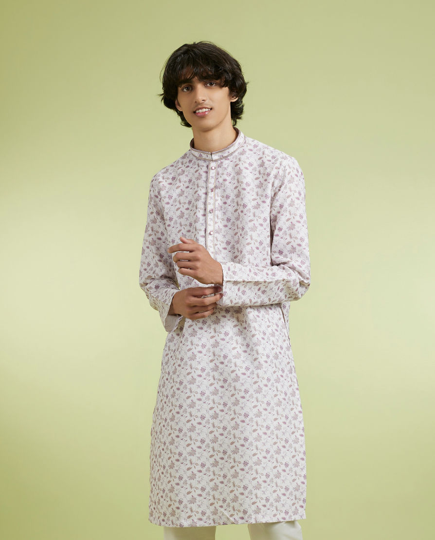 Diwas Men Cream Charm Kurta Pajama Set