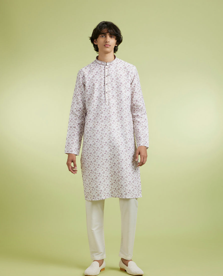 Diwas Men Cream Charm Kurta Pajama Set