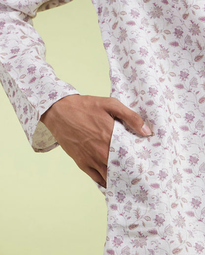 Diwas Men Cream Charm Kurta Pajama Set