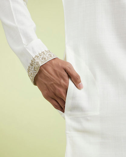 Diwas Men Warm White Elegance Kurta Pajama
