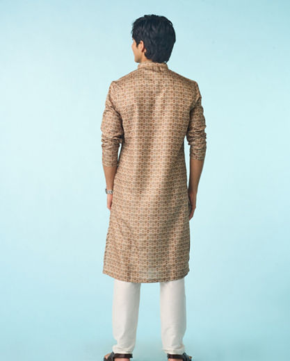 Diwas Men Mehndi Green Kurta Pajama