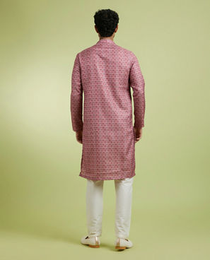 Diwas Men Dusty Pink Magnificence Kurta Pajama