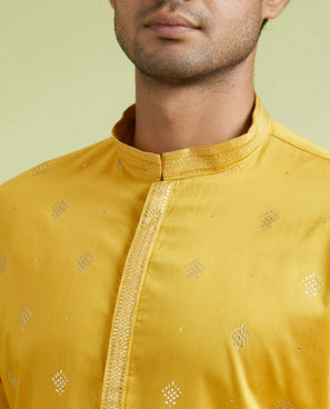 Diwas Men Sun-Drenched Mustard Kurta Pajama