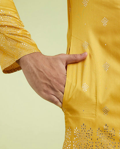 Diwas Men Sun-Drenched Mustard Kurta Pajama
