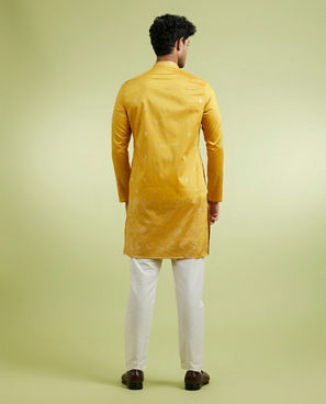 Diwas Men Sun-Drenched Mustard Kurta Pajama