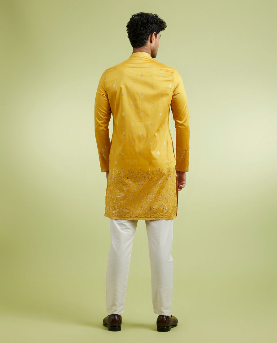 Diwas Men Sun-Drenched Mustard Kurta Pajama