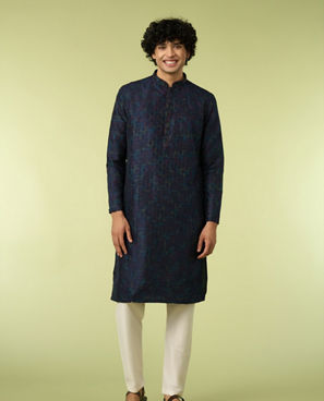 Diwas Men Blue Majesty Kurta Pajama