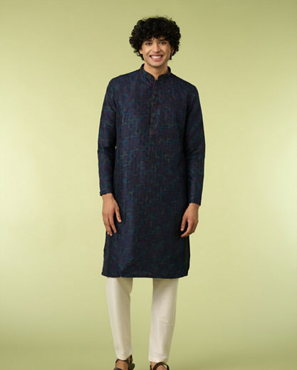 Diwas Men Blue Majesty Kurta Pajama